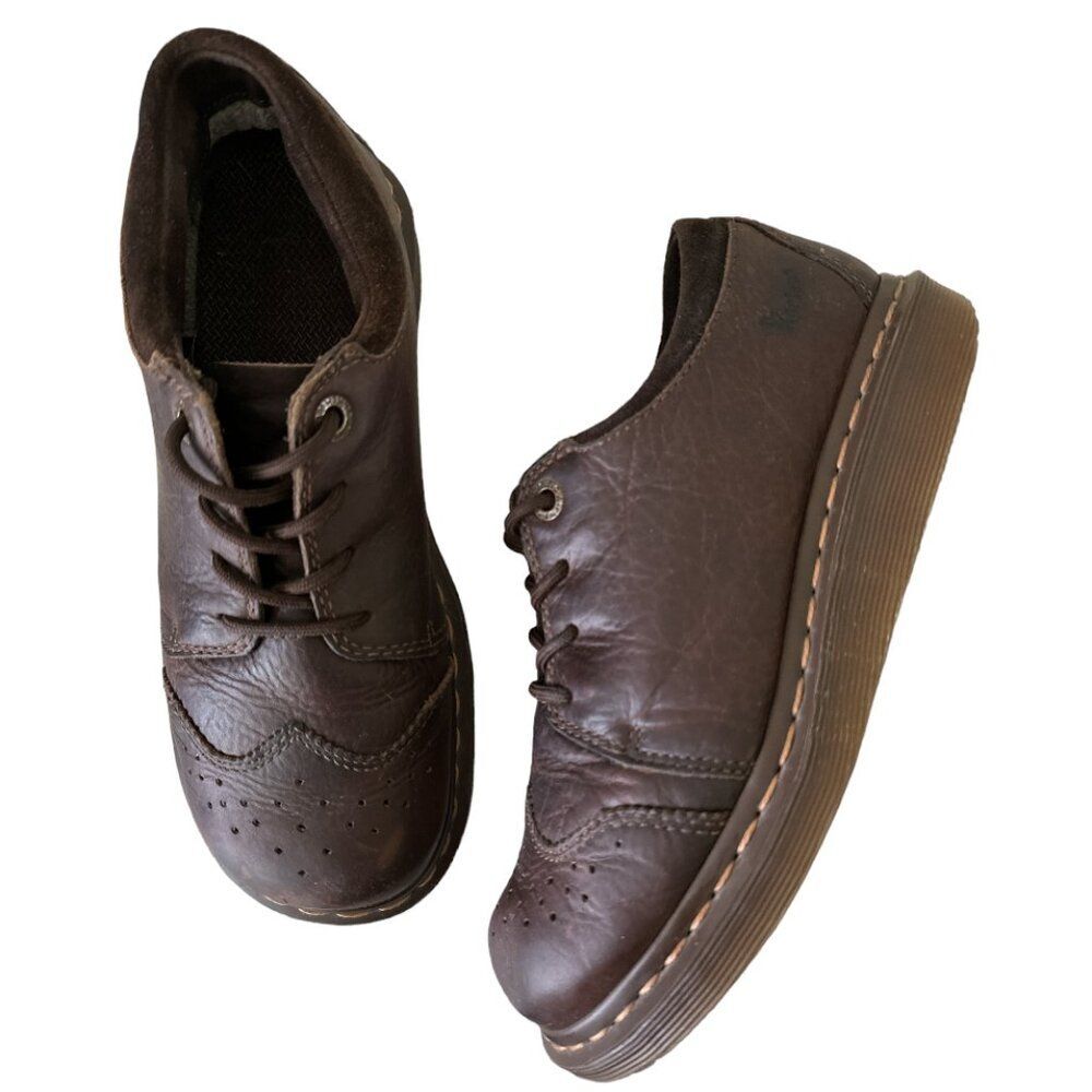 Dr. Martens Leather Oxford Shoes Women's US 8 Brown Brogues Air Wair 11664